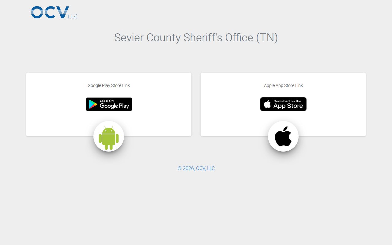 Sevier County Sheriff public-safety app information for booking alerts